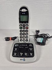 BT 4500 Twin Handset And Base W/ Answer Phone Charger Cordless Phone Big Button 