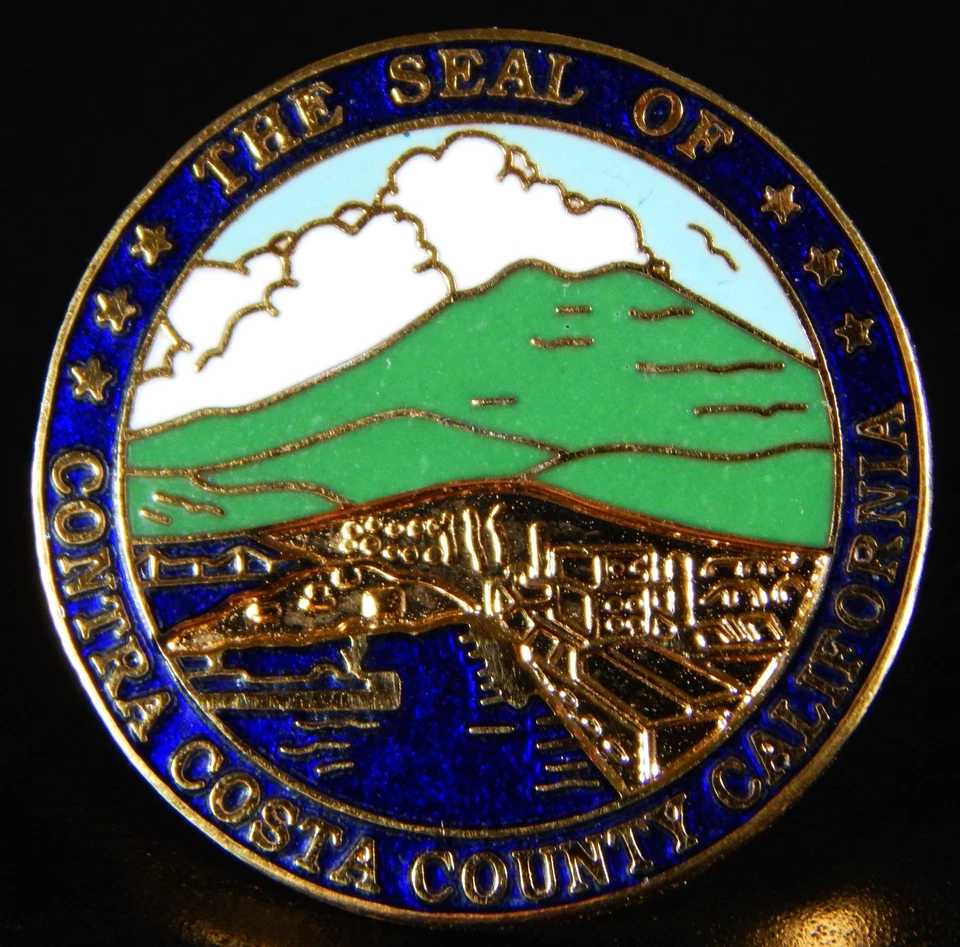 THE SEAL OF CONTRA COSTA COUNTY CALIFORNIA LAPEL PIN ENAMEL GOVERNMENT SEAL - Image 2 of 4