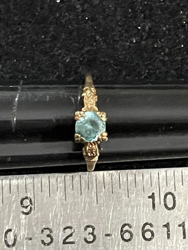 Estate Ring Size 6.25 14k Gold Blue stone 2.5 g