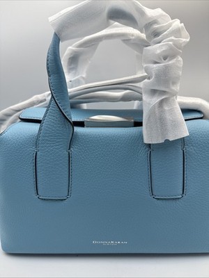 Donna Karan New York Amagansett Soft-Rolled Leather Satchel in Tide. MSRP $348
