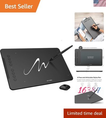 XPPen Deco 01 V3 Drawing Tablet - 16,384 Pressure Levels, 10x6 Inch for Artists