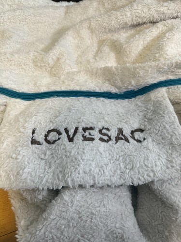 Lovesac Supersac White Alpine Swirl Bean Bag Cover