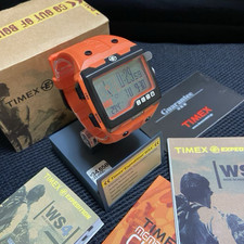 Timex T49761 WS4 EXPEDITION orologio digitale arancione altimetro barometro con scatola