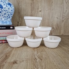 Set of 6 Mason Cash Size 54's Vintage Pudding Basins Bowls Cream Stoneware