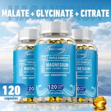 Triple Magnesium Complex -Magnesium Malate,Glycinate,Citrate,Sleep,Stress Relief