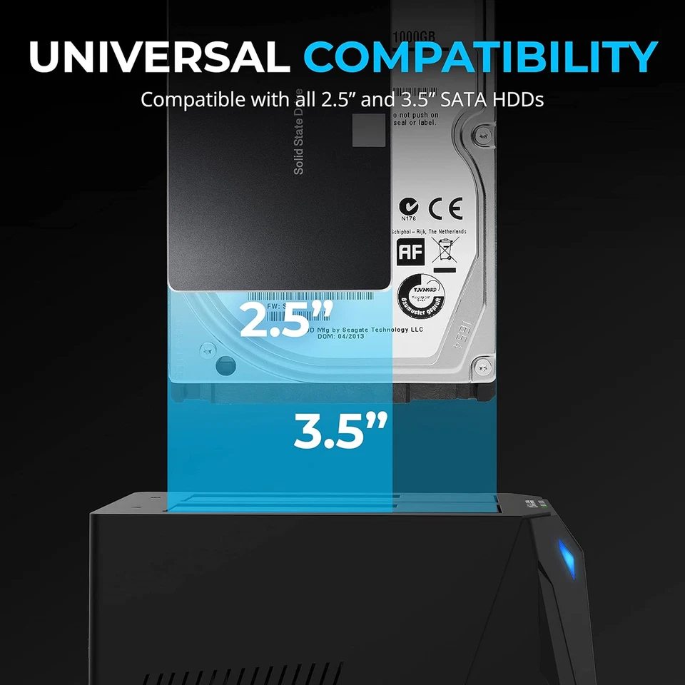 SABRENT USB 3.0 to SATA I/II/III Dual Bay External Hard Drive Docking Station fo - Image 4 of 4