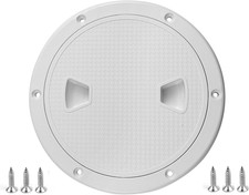 6" White Circular Inspection Port Marine Access Hatch Cover, Boat ABS round Non