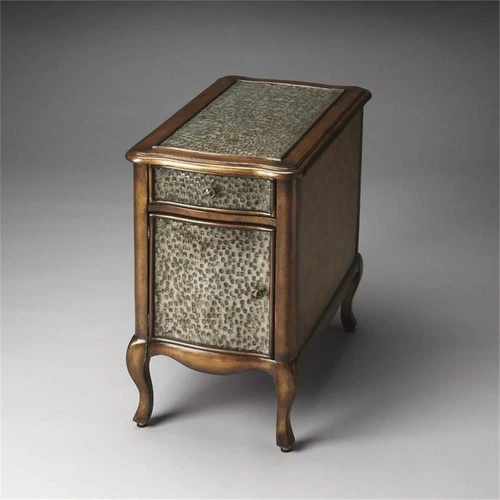 Butler Specialty Heritage Bosworth End Table In Hammered Metal - Picture 1 of 1