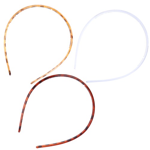 Banda para el cabello de plástico dentado para hombres mujeres (0,5 cm, 3 colores, 6 piezas/juego) - Imagen 9 de 12