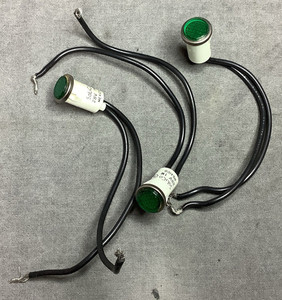 Lot of 3 Selico Snap-in Panel Mount Indicators - Green - 28v 1w