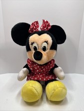Disneyland Walt Disney World Minnie Mouse Plush Toy Stuffed Animal Vintage 10"