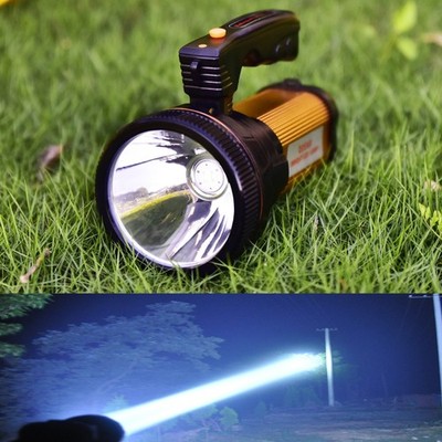 Super Bright Torch Searchlight Handheld Portable LED Spotlight USB Rechargeab...
