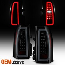 Fits 2015-2020 Chervy Tahoesuburban Black Smoked Full Led Drl Tube Tail Lights