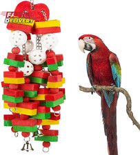 MEWTOGO Large Bird Parrot Toys for Cockatoos African Grey Macaws and Amazon Parr