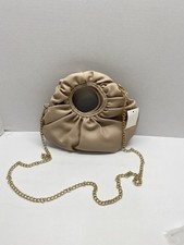 Tan Crossbody Bag With Removable Gold Chain Strap Vegan Leather NWT