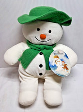 Eden The Snowman Raymond Briggs 14 In with Green Hat and Scarf Rare Vintage new