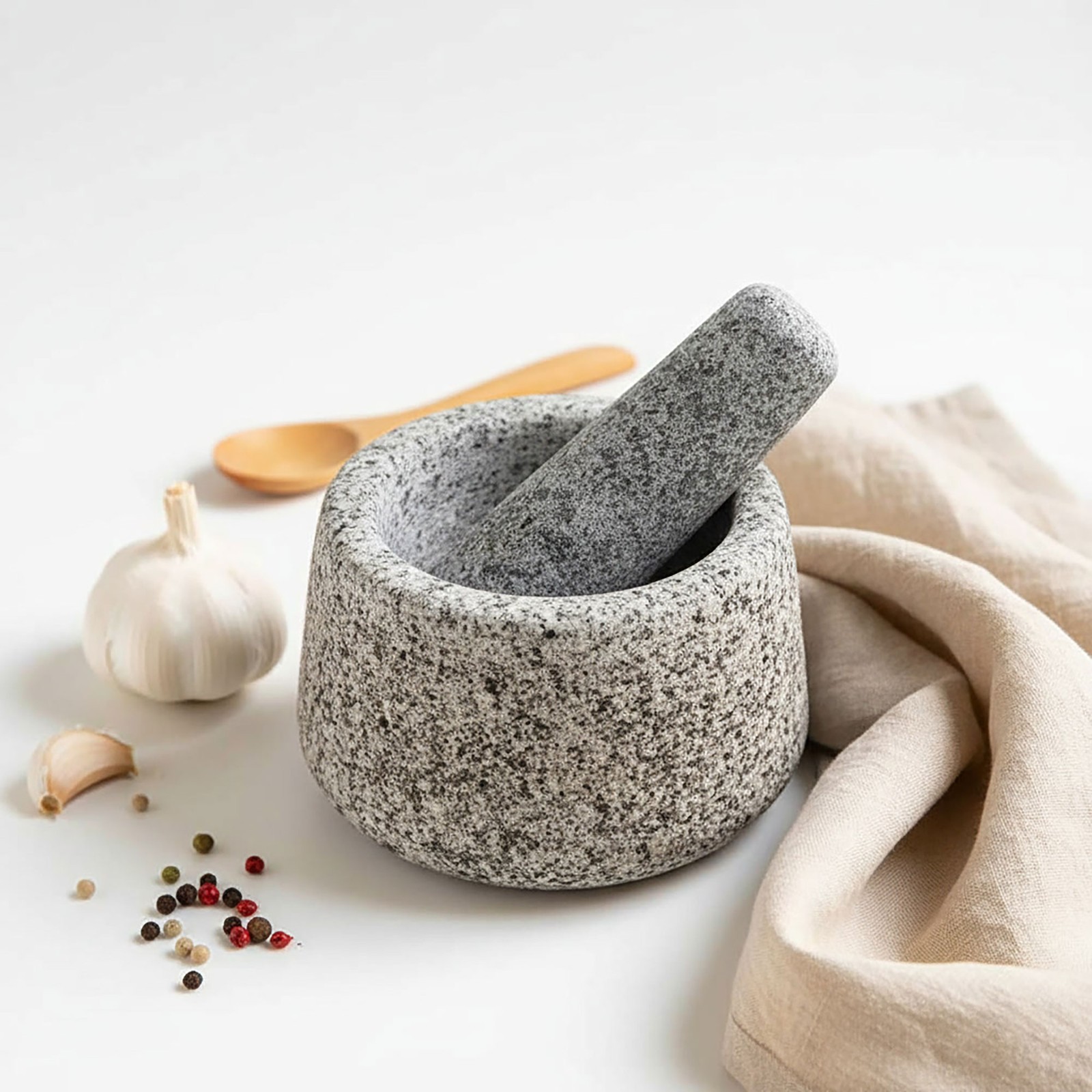Natural Granite Pestle & Mortar