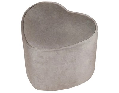 Roba Kinderhocker Kindersitzhocker Sitz Samtstoff Babyzimmer Herzform grau