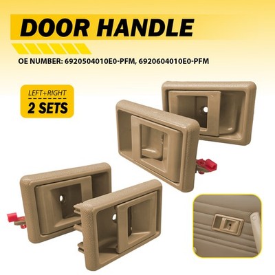 4X Inner Door Handle For 1990-1995 Toyota 4Runner Front Rear Left Right Beige