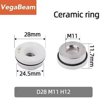 5 PCS Raytools Ceramic Ring D28 M11 D32 M14 Laser Nozzle Ceramic Holder for Rayt