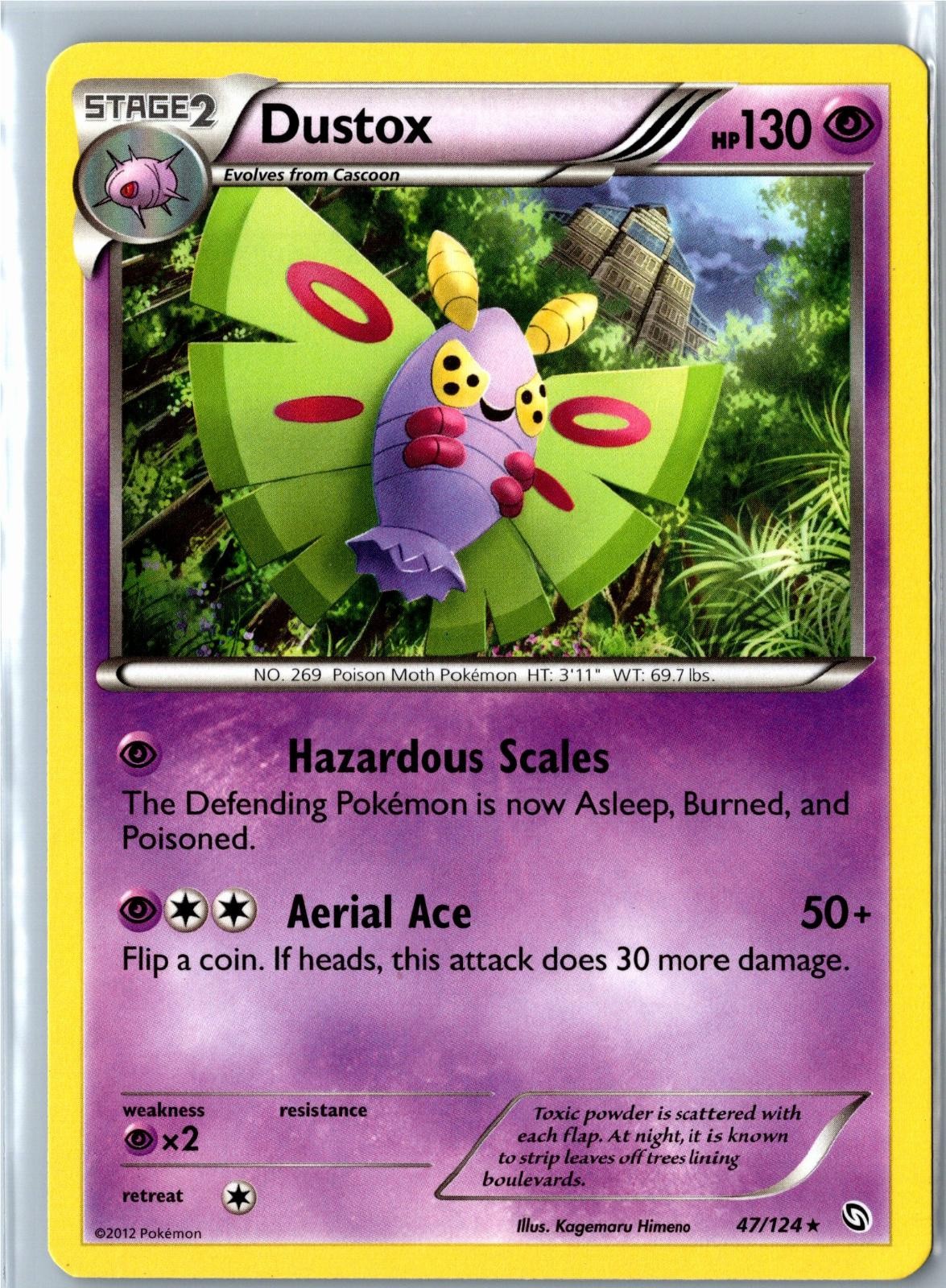 Pokemon Card - Dustox Dragons Exalted 47/124 Rare - Mid Era