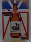 Black Horse Beer Tin Sign Vintage Style Brewery Bar Wall Decor 12x8