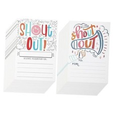 100 Pcs Positive Shout Out Cards for Students Teachers Office Staff and