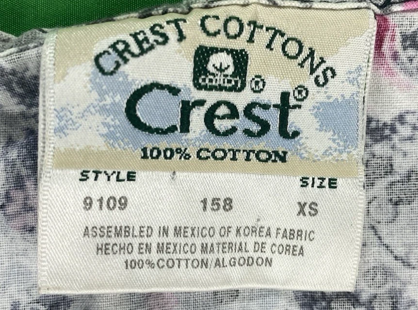 XS Pink Floral Design with Black and White Pattern Crest Scrub Top - Image 2 of 4