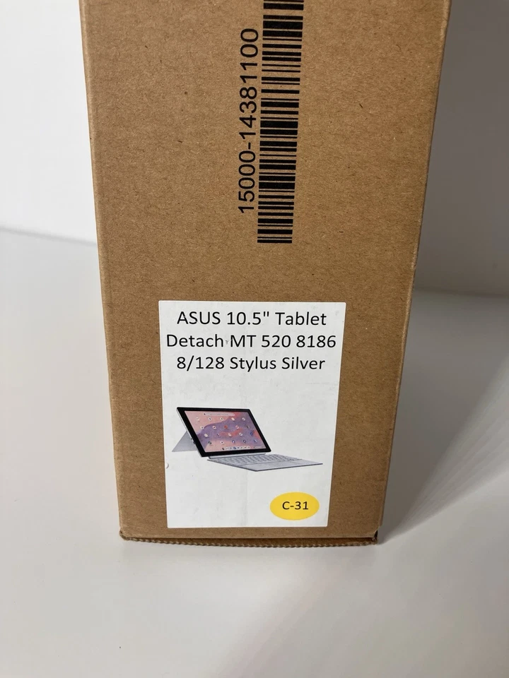 Asus Chromebook 10.5" Tablet w/ Stylus Chrome OS 128 GB Silver CM3001DM2A NEW - Image 2 of 4