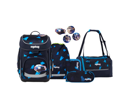 Ergobag Schulranzen-Set CUBO VerfolgBärjagd 6-teilig, 25/26