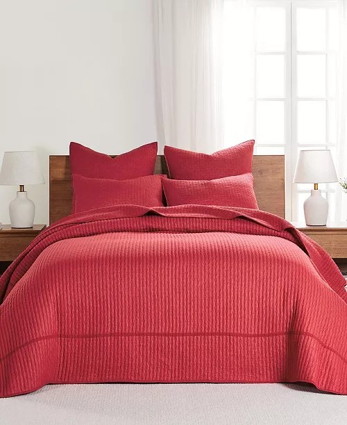 Levtex Cross Stitch Stitching 3-Pc. Bedspread Sets, King