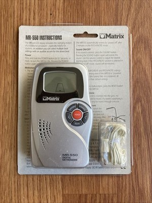 Matrix MR-550 Digital Metronome With LCD Pendulum Simulation, Earphone NEW