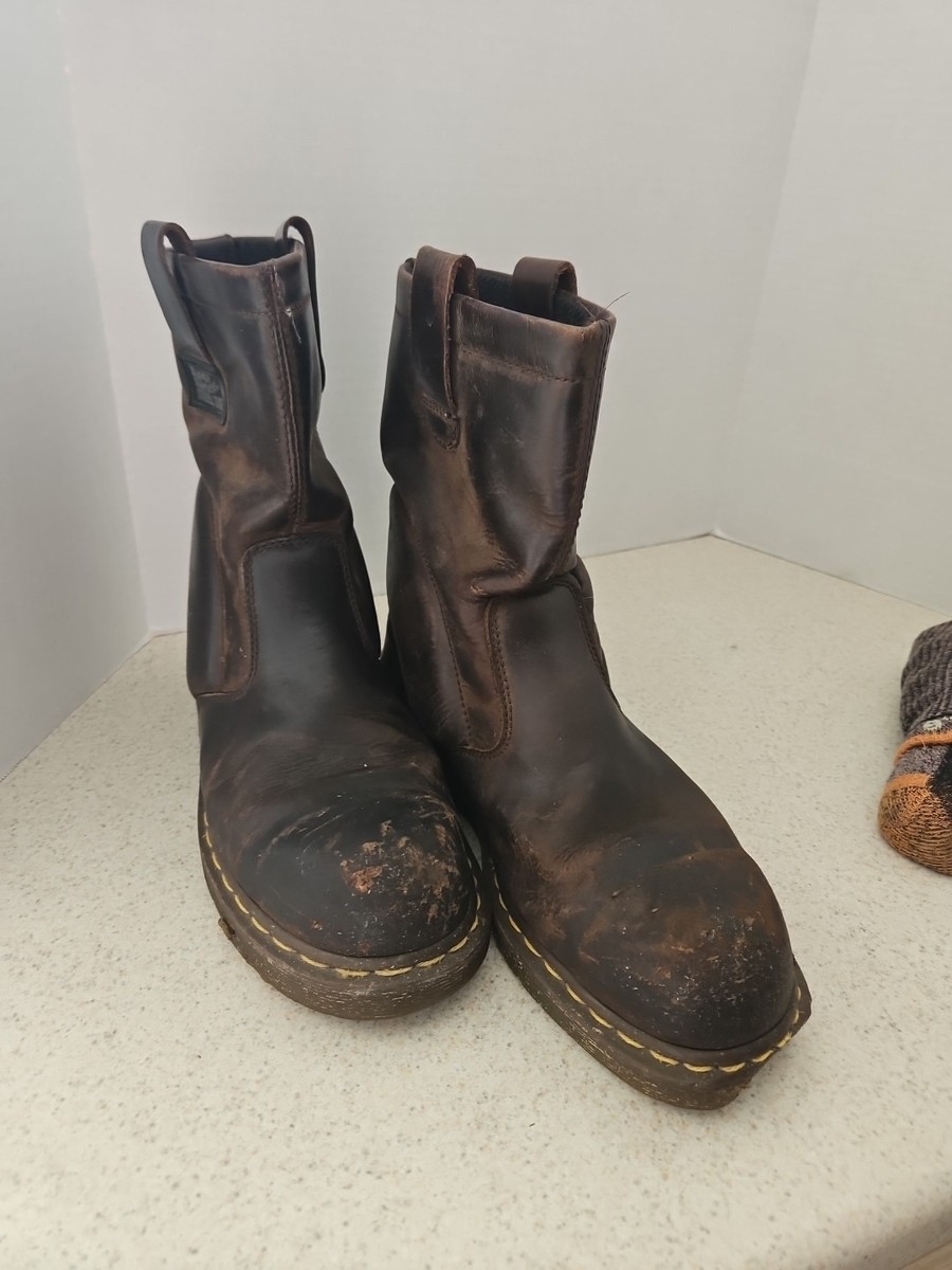 Dr Martens Steel Toe Safety Industrial Work Boots Brown 