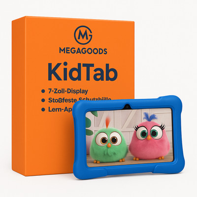 7 Zoll Kinder-Tablet Android 10 32GB WLAN Bluetooth Lern-Apps DE.