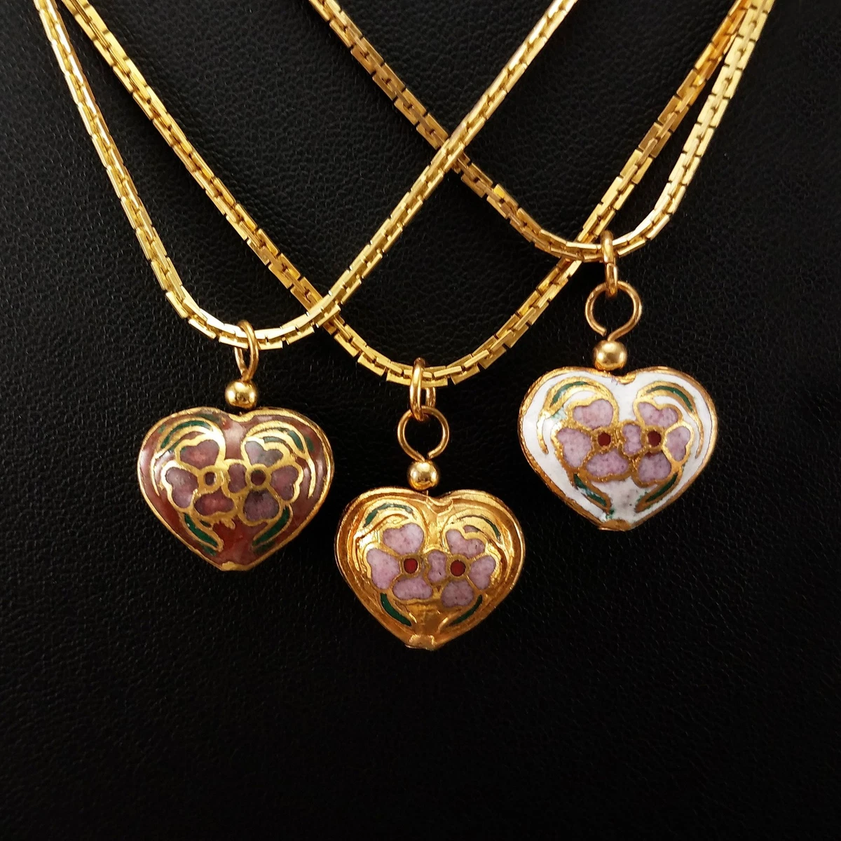 Puffy Heart Pendant In Retro Costume Necklaces & Pendants for sale