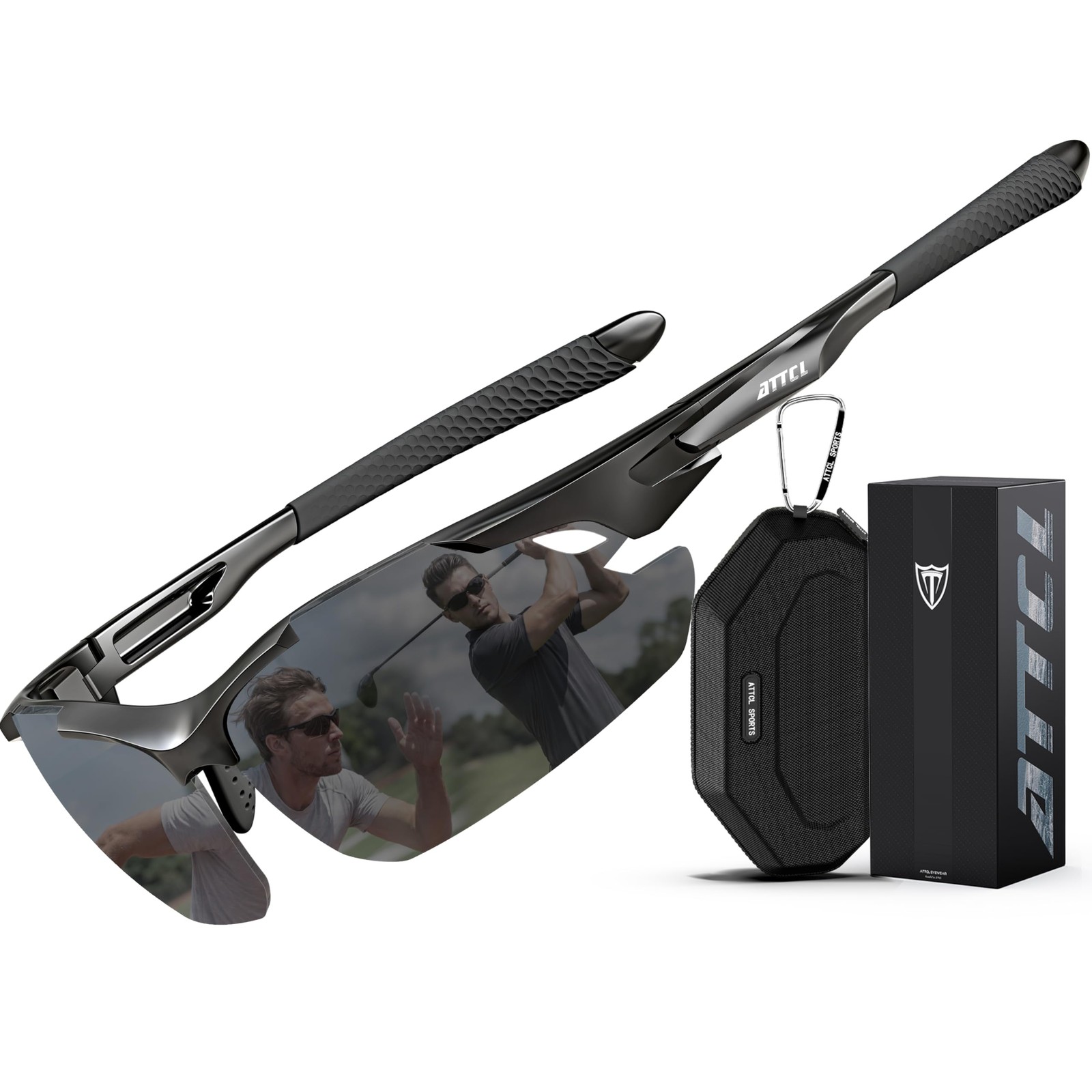 Lunettes polarisées sportives ATTCL contre la fatigue visuelle noire