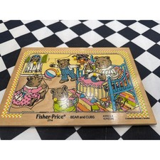 Vintage 1984 Fisher Price bear and cubs puzzle ages 2-4 10 pieces kids