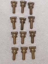 12 PC LOT BRASS KNURLED THUMB SCREWS 10-32 x 1/2 SHIPS FREE