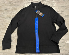 NWT Banana Republic Men's Double Knit 1/4 Zip Pullover Black Size Large