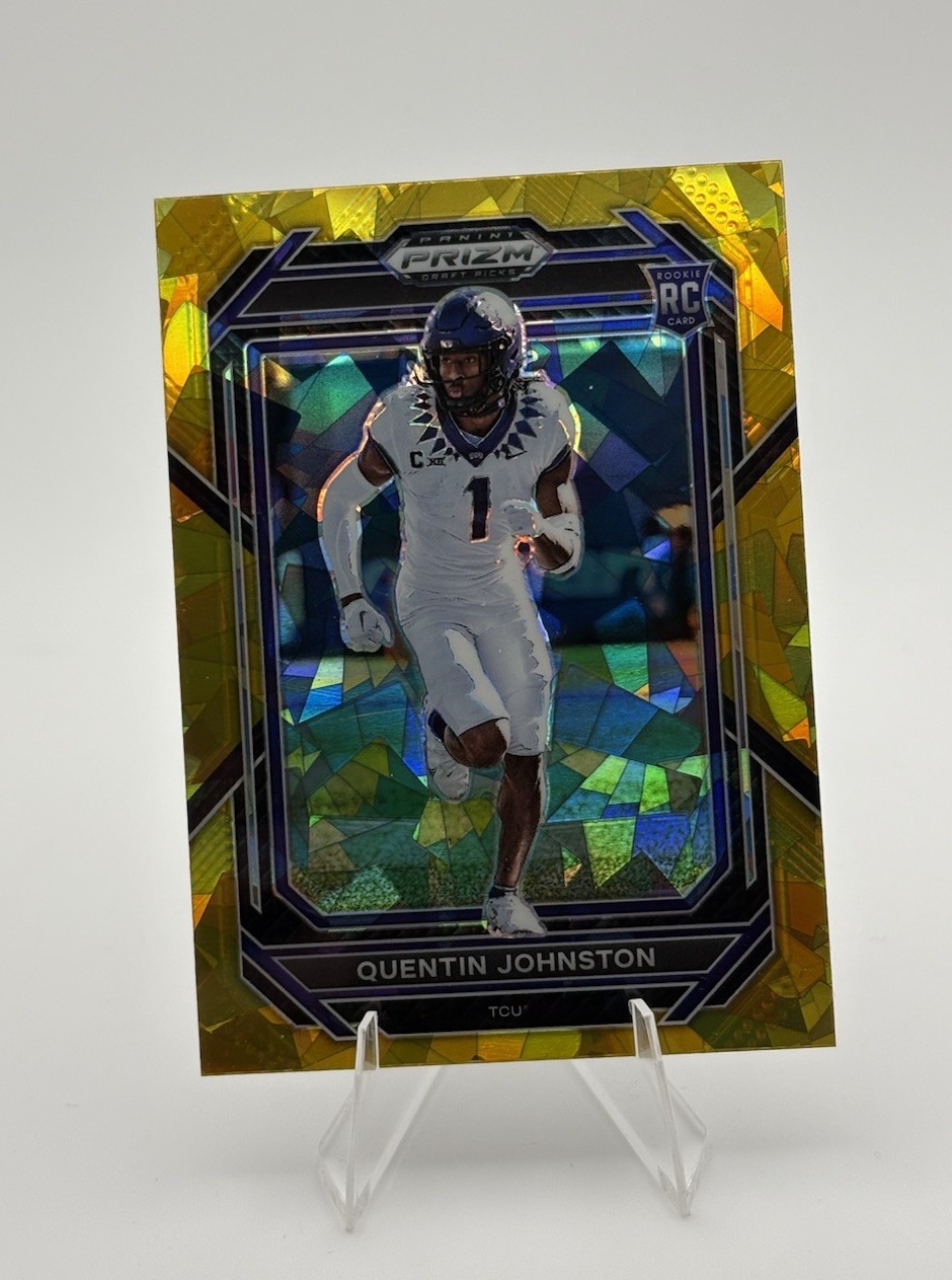 2023 Panini Prizm Draft Picks - Gold Ice Prizm #138 Quentin Johnston (RC)