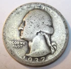 1937 D * DENVER * Silver WASHINGTON QUARTER * As Seen * USA FREE SHIP