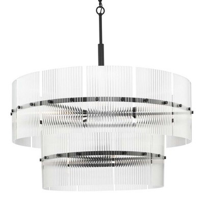 Progress Lighting P400390 Seville 9 Light 38''W Waterfall - Black