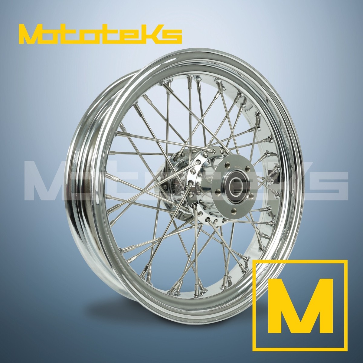 18X3.5 40 SPOKE WHEEL STAINLESS FOR HARLEY SOFTAIL DYNA SPORTSTER
