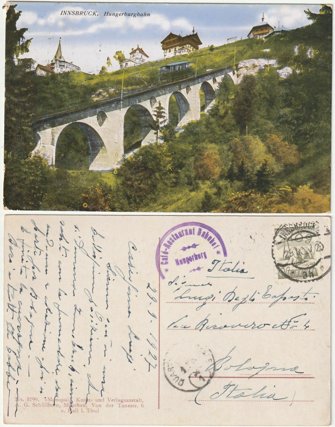 INNSBRUCK - AUSTRIA - ÖSTERREICH - FUNICOLARE - HUNGERBURGBAHN - VIAGG. -49171-