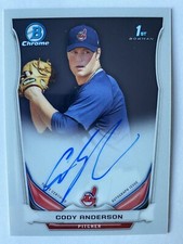 2014 Bowman Chrome Cody Anderson Autograph 1st Bowman Rookie Guardians🔥🔥🔥