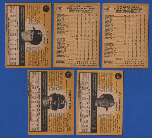 1971 OPC 71 O PEE CHEE TOPPS MLB BASEBALL CARD 265-392 SEE LIST - Picture 119 of 231