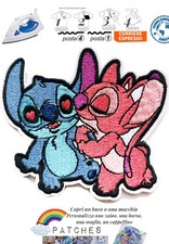 Stitch patch Lilo & Stitch Angel love iron on toppa termoadesiva alieno Disney