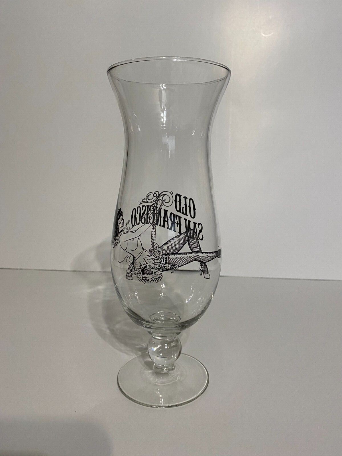 VINTAGE 'OLD SAN FRANCISCO' STEAKHOUSE SWINGING GIRL HURRICANE GLASS eBay