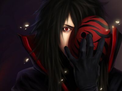 Anime naruto shippuden manga uchiha madara mask red Custom Gaming Mat Desk