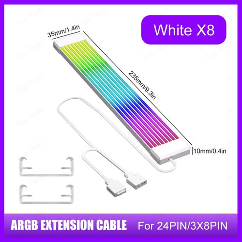 ARGB Sync Flexible LED Strip Light For 8/24PIN Motherboard Power Cable Cover - Picture 7 of 26